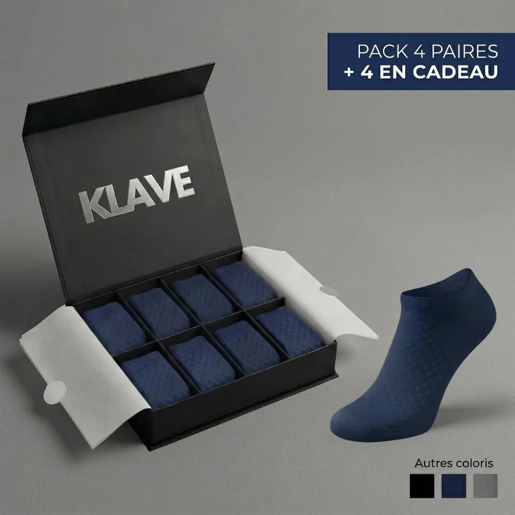 CHAUSSETTES KLAVE COURTES EN FIBRE DE BAMBOU PREMIUM