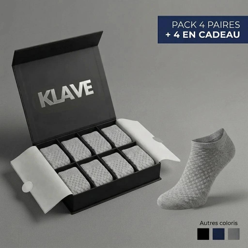 CHAUSSETTES KLAVE COURTES EN FIBRE DE BAMBOU PREMIUM