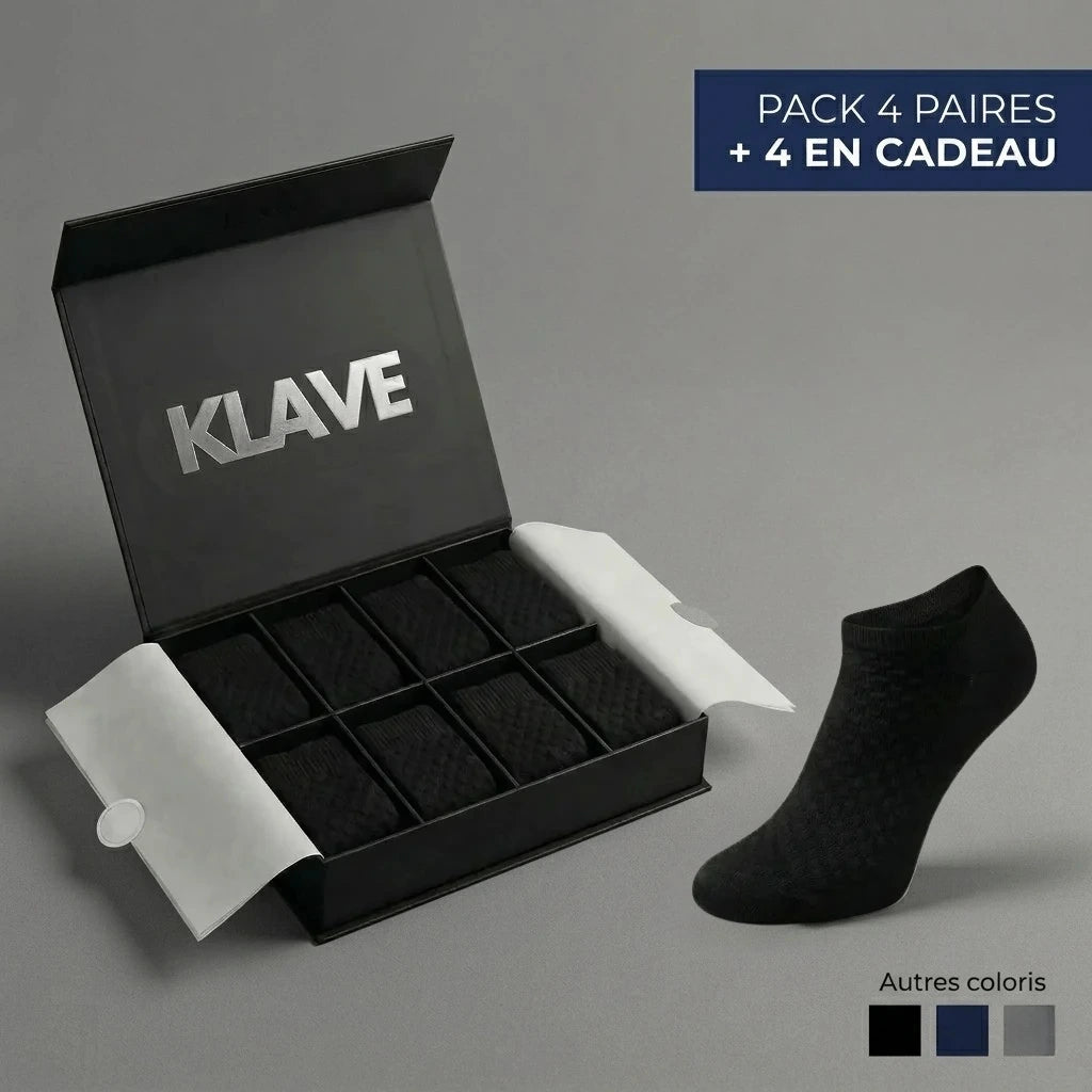 CHAUSSETTES KLAVE COURTES EN FIBRE DE BAMBOU PREMIUM